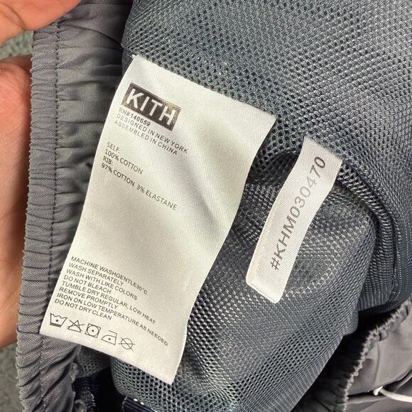 Kith Transitional Active Shorts Mens Small Gray Baggy 7" Zipper Swim Hybrid - Picture 4 of 10